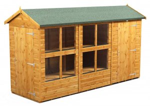 Power 12x4 Apex Combined Potting Shed with 4ft Storage Section